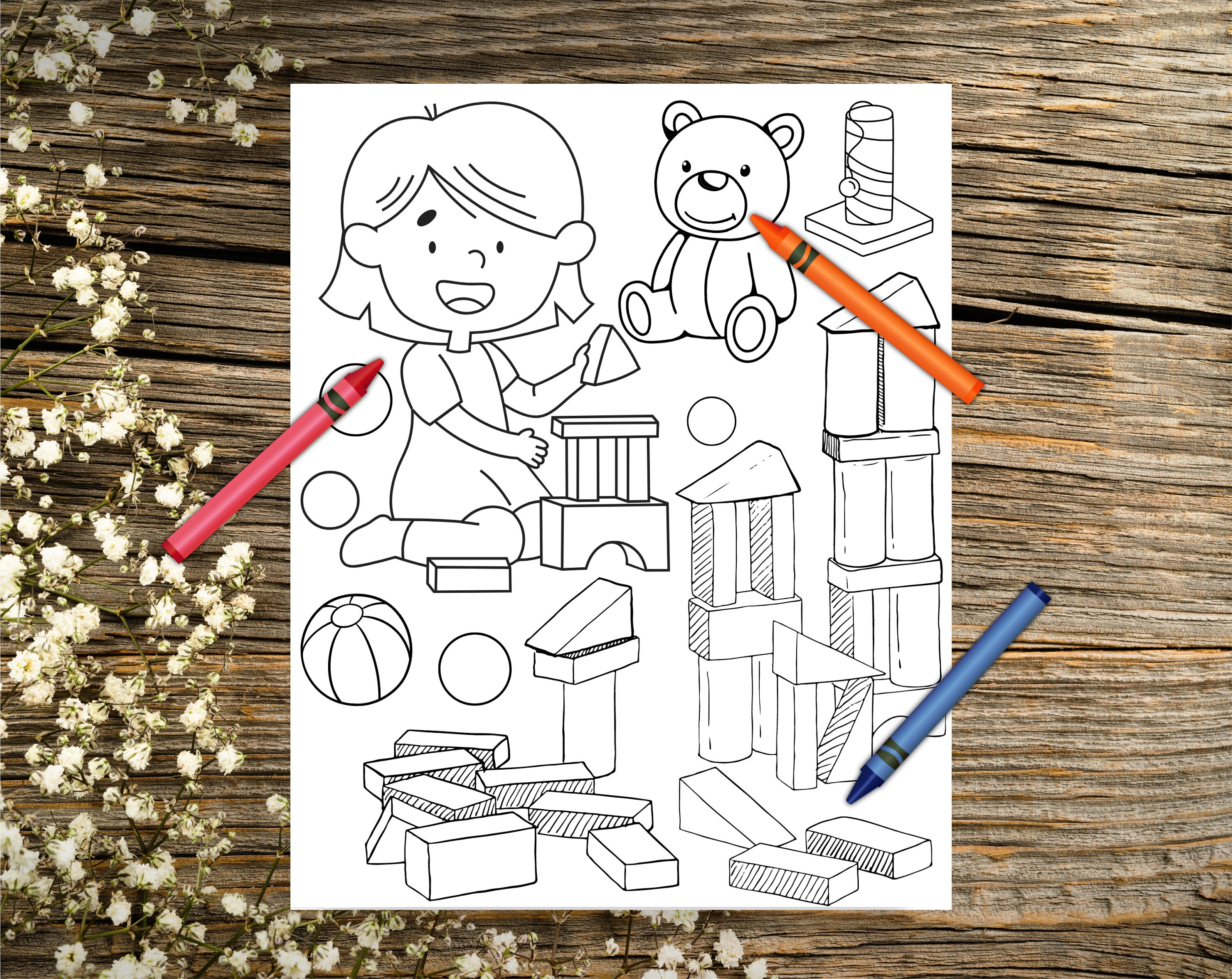 Waldorf Coloring Pages Waldorf Kindergarten Kids Coloring Pages Digital ...