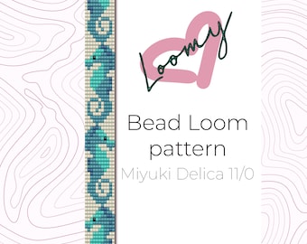 Seepferdchen Bead Loom Armband Muster – Miyuki Delica 11/0 (PDF Muster)