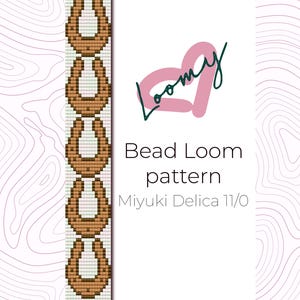 Lucky Horseshoe - Bead Loom Pattern - Loom Bracelet Pattern - Loom Beading Pattern based on Miyuki Delica seed beads 11/0