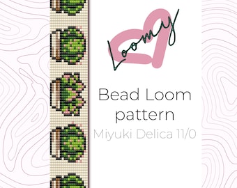 Cactus Bead Loom Bracelet Pattern – Miyuki Delica 11/0 (PDF Pattern)