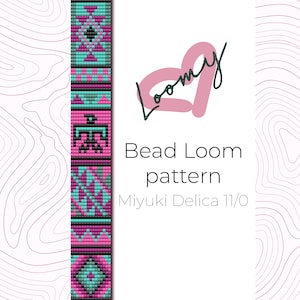 Thunderbird Ornament - Native Bead Loom Pattern - Loom Bracelet Pattern - Loom Beading Pattern based on Miyuki Delica seed beads 11/0