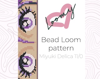 Anime Girl Bead Loom Bracelet Pattern – Miyuki Delica 11/0 (PDF Pattern)