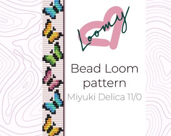 Schmetterling Loom Armband Muster - Miyuki Delica Rocailles (PDF Muster)