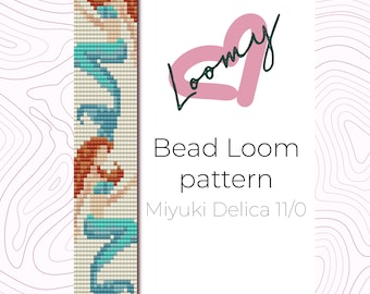 Meerjungfrau Perlen Loom Armband Muster - Miyuki Delica 11/0 (PDF Muster)