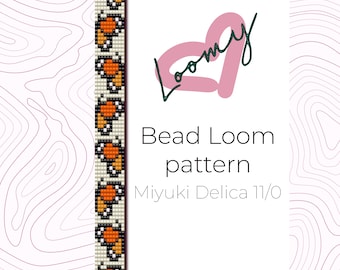 Wzór na bransoletkę z koralików Monarch Butterfly Loom – Miyuki Delica (wzór PDF)