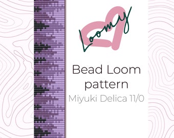Winter Forest Horizontal - Bead Loom Pattern - Loom Bracelet Pattern - Loom Beading Pattern based on Miyuki Delica seed beads 11/0