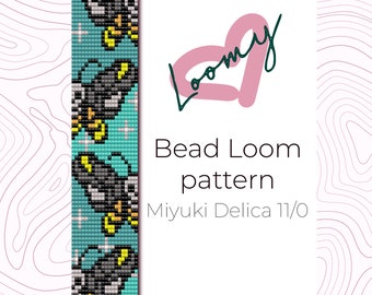 Deaths Head Moth Bracelet – Miyuki Delica Bead Loom Pattern (PDF)
