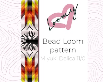 Fire Element Tree of Life Bead Loom Pattern – Miyuki Delica 11/0 (PDF)