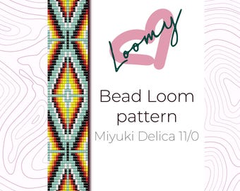 Wzór na bransoletkę z koralików Diamond Native – Miyuki Delica 11/0 (wzór w formacie PDF)