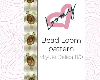 Meeresschildkröte Perlen Loom Armband Muster - Miyuki Delica 11/0 (PDF Muster)