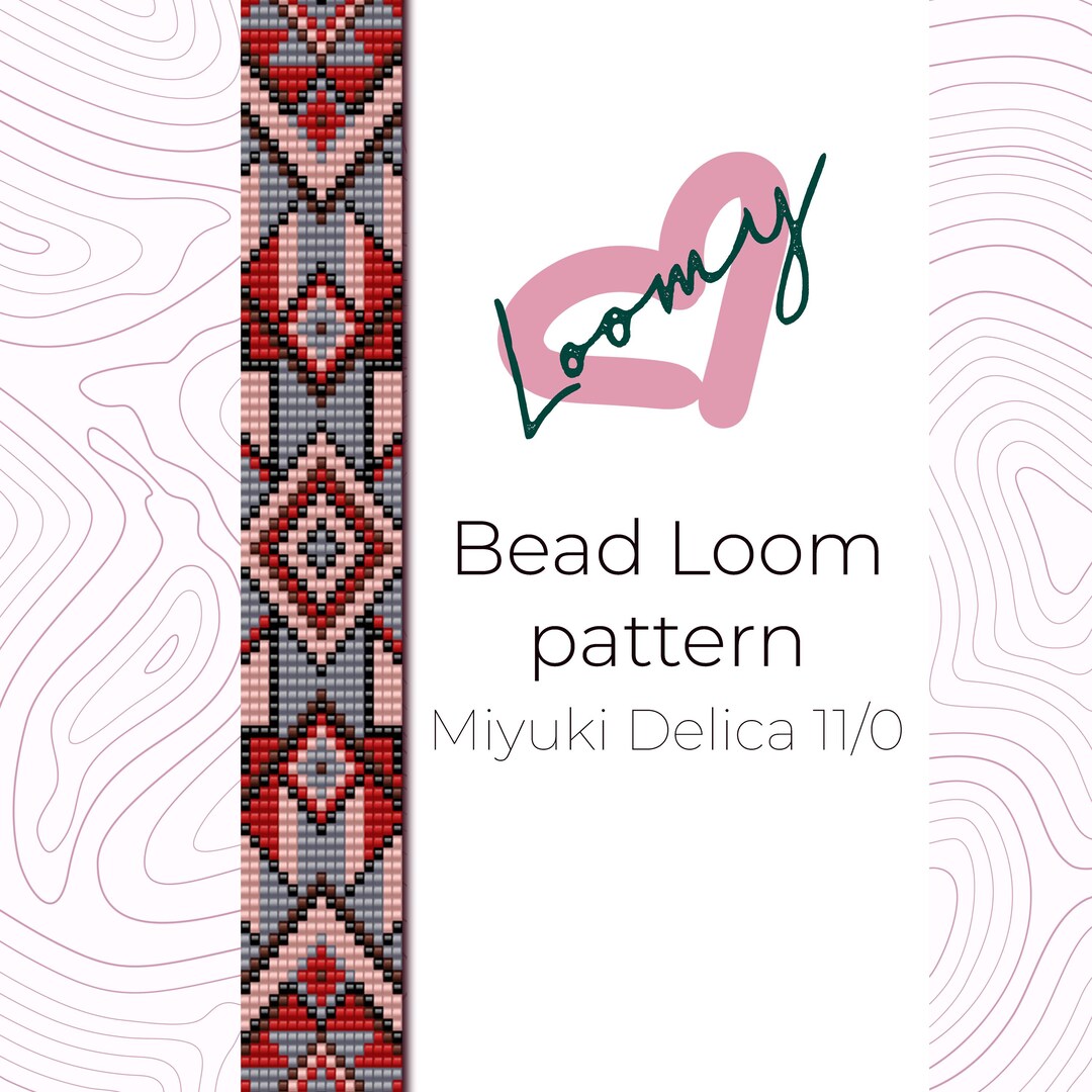 Gradient Red Bear Paw Bead Loom Pattern – Miyuki Delica 11/0 (PDF ...