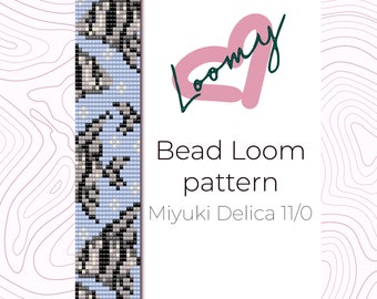 Kaiserfisch Perlen-Loom Muster - Miyuki Delica 11/0 (Digitaler Download)