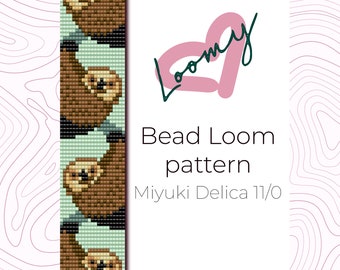 Sloth Bead Loom Bracelet Pattern – Miyuki Delica 11/0 (PDF Pattern)