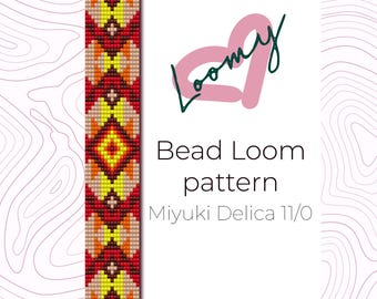 Webstuhl Armband-Muster - Miyuki Delica 11/0 (PDF Muster)