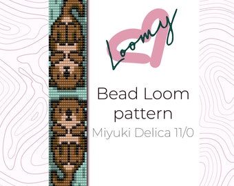 Happy Otter Perlen Loom Armband Muster – Miyuki Delica 11/0 (PDF Muster)