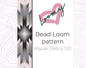 Native Loom Bracelet Pattern – Miyuki Delica Seed Beads (PDF Pattern)