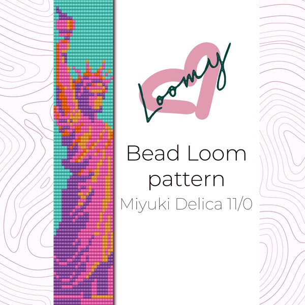Statue of Liberty - Bead Loom Pattern - Loom Bracelet Pattern - Loom Beading Pattern based on Miyuki Delica seed beads 11/0