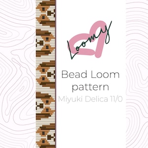 Patroon voor een armband met Beagle-kralenweefgetouw – Miyuki Delica 11/0 (PDF-patroon)