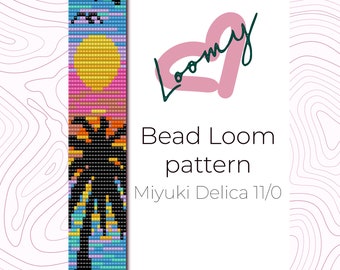 Sunset Paradise Bead Loom Bracelet Pattern – Miyuki Delica 11/0 (PDF Pattern)