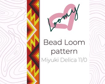 Paprika Bead Loom Bracelet Pattern – Miyuki Delica 11/0 (PDF Pattern)
