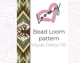 Erde Baum des Lebens Perlen Loom Armband Muster - Miyuki Delica (PDF Muster)