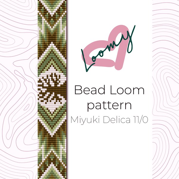 Earth Element Tree of Life - Native Bead Loom Pattern - Loom Bracelet Pattern - Loom Beading Pattern based on Miyuki Delica seed beads 11/0