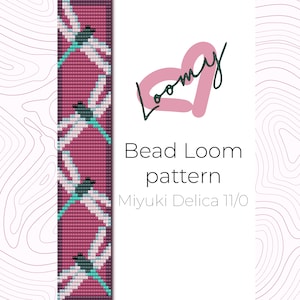 Dragonfly Bead Loom Bracelet Pattern – Miyuki Delica 11/0 (PDF Pattern)