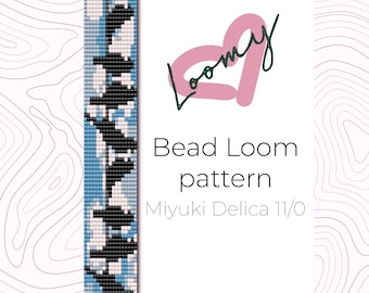 Birds on Wire Bead Loom Pattern – Miyuki Delica Bracelet (PDF)