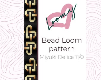Miyuki Delica 11/0 Armband mit keltischem Knoten-Loom (PDF Muster)