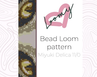 Wilde Katzenaugen Perlen Loom Muster - Miyuki Delica 11/0 (PDF Muster)