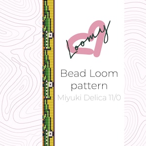 Crocodile Bead Loom Bracelet Pattern – Miyuki Delica 11/0 (PDF Pattern)