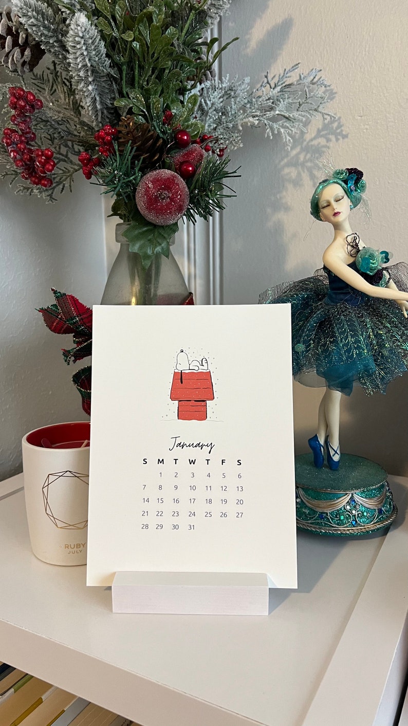 Snoopy Peanuts 2024 Desk Calendar Etsy UK