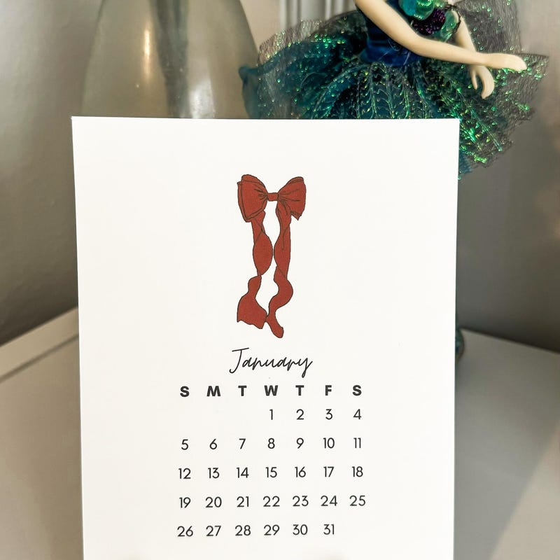 Bows Desk Calendar Etsy