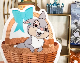 Klopfer Korb Bambi Transparent Aufkleber, Disney Kugel Journal Planer Aufkleber Wasserflasche Aufkleber