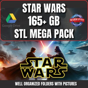 165 GB The Ultimate Star Wars STL Pack – Premium 3D Printing Collection