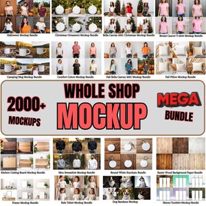 Whole Shop Mockup Bundle, Entire Shop, Lifetime Full Access, Bella Canvas 3001 Bundle, Gildan 64000, 18500, 18000 Mockup Bundle