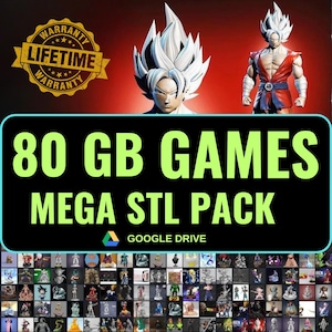 80 GB Games STL Mega Bundle - Ultimate STL Pack for 3D Printing Models.