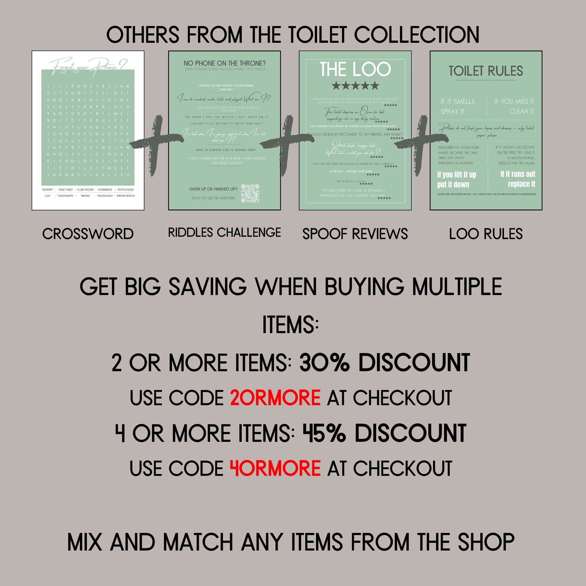 Witty Bathroom/toilet Rules Instant Download Printable Wall Poster ...