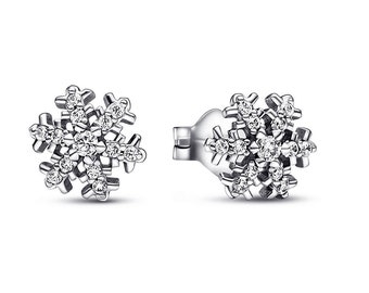 New Silver Pandora Snowflake Stud Earrings Women Jewellery Must-Have Set for Her Elevate Everyday Glamour Trending Gift in the UK  Brand New