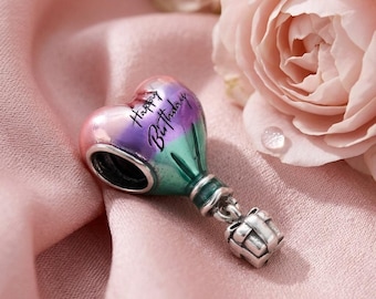 Silver Hot Air Balloon Charm Happy Birthday Jewelry in Stunning New Designs with Free Delivery Special Occasions Gifts, Must-Have