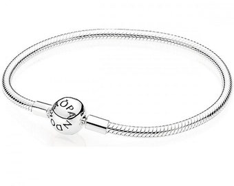 Pandora Moments Sterling Silver Snake Chain Bracelet A Unique Charm Bangle Perfect Present for Women  Celebration in Every Shiny Detail