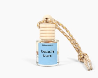 Beach Bum Car Diffuser: Hanging Air Freshener, Spring Summer Scent (10ml)