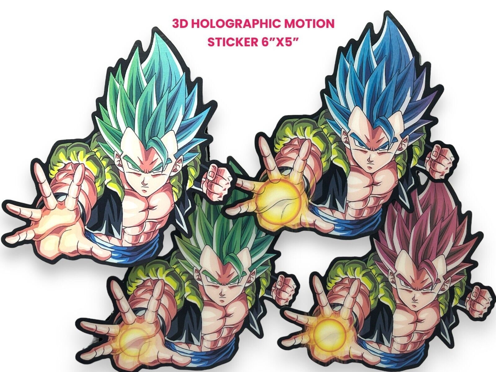 Vegeta Dragon Ball Z 3d Lenticular Holographic Motion Sticker Decal ...