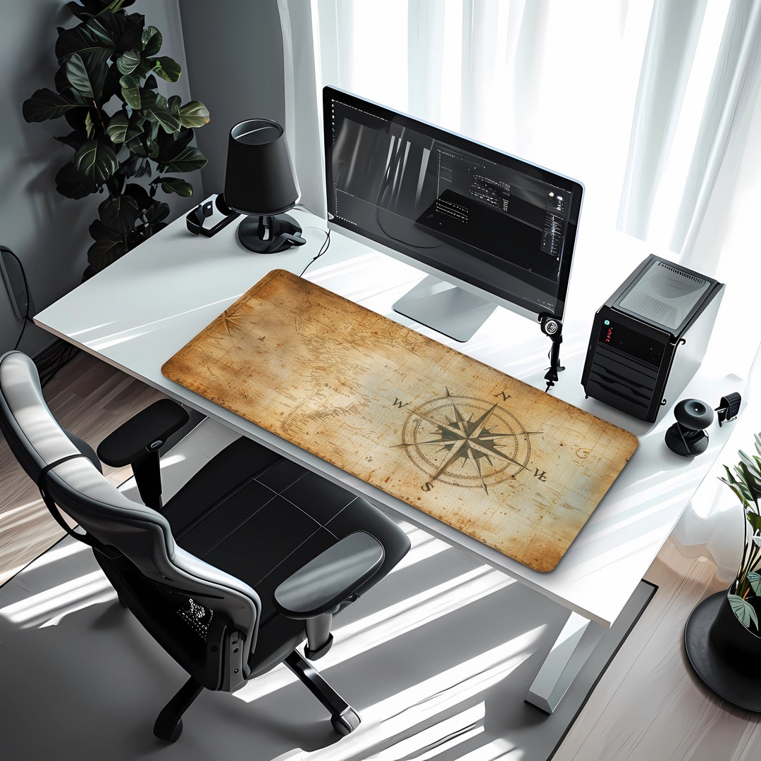 Adventure World Map Children Desk Mat, for Writing, Childrens Room ...