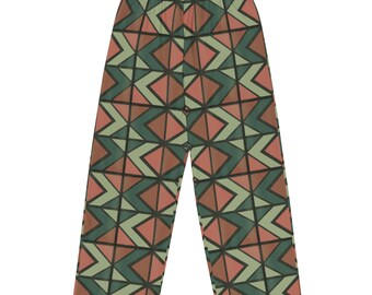 Boho Pattern Earthy unisex wide-leg pants