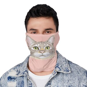 Cute Cats Face Mask Neck Gaiter