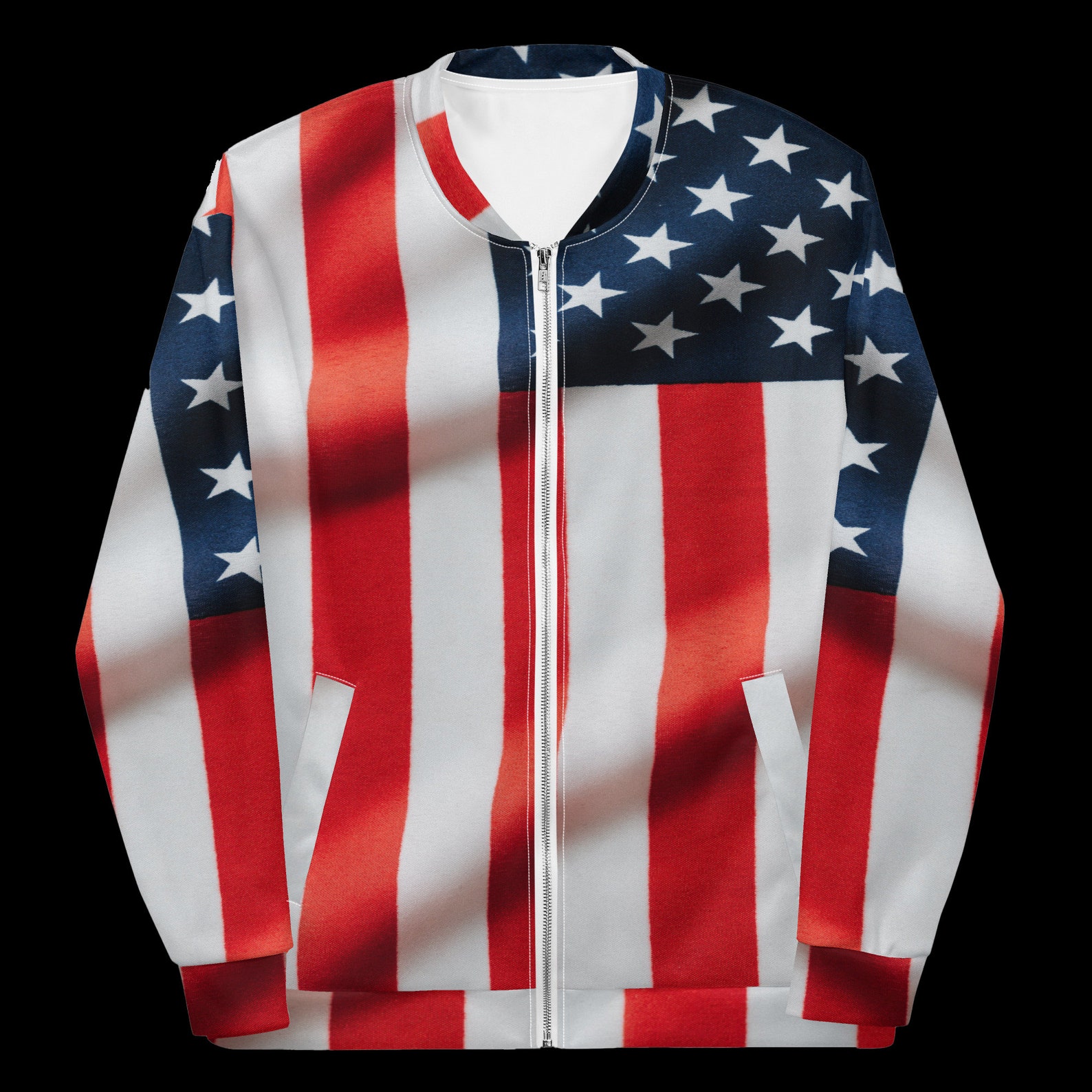 AOP American Flag Bomber Jacket - Etsy