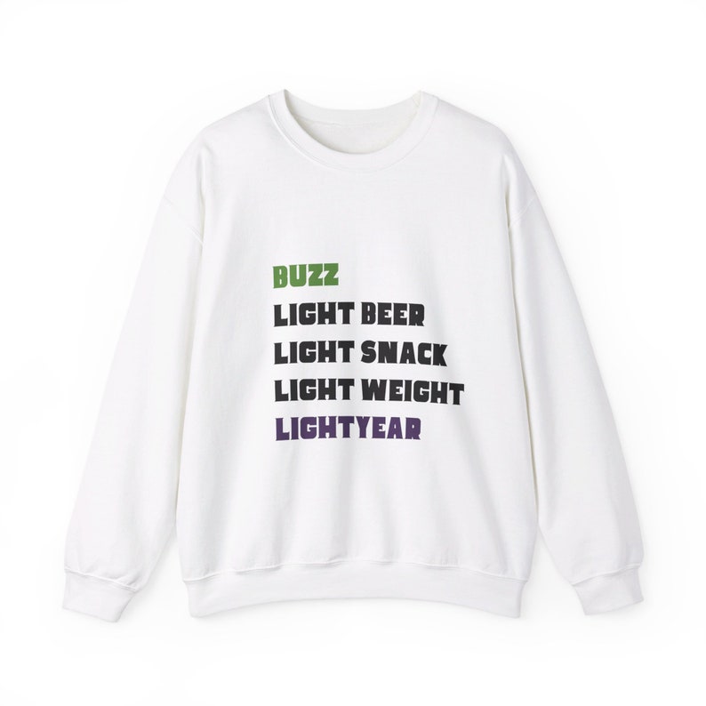 Woody's Nicknames for Buzz: Toy Story-Inspired Sweatshirt - Cozy Pixar Fan Apparel image 1
