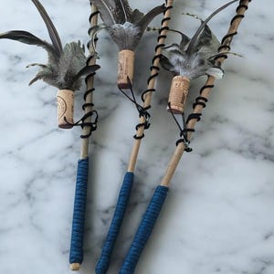 Cat Teaser, Eco-Friendly Cat Toy, Feathered Cat toy, Cat Wand Toys, Cat Enrichment, Sustainable cat toy, Handmade Cat Toy, Bamboo Wand