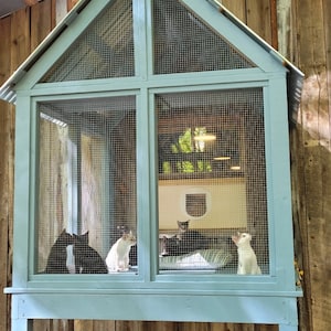 DIY-catio, gedetailleerde bouwplannen, kattenomheining voor buiten, aanpasbare catio-plannen, plannen kattenhuis